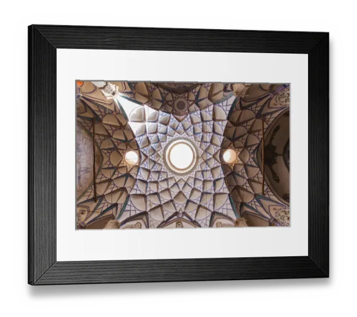 Framed Print : Iran, Central Iran, Kashan, Khan-e Boroujerdi, traditional carpet merchants house Framed Print : Iran, Central Iran, Kashan, Khan-e Boroujerdi, traditional carpet merchants house