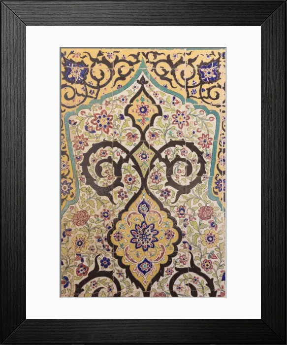 Framed Print : Iran, Central Iran, Kashan, Agha Bozorg Mosque and Madreseh, interior Framed Print : Iran, Central Iran, Kashan, Agha Bozorg Mosque and Madreseh, interior