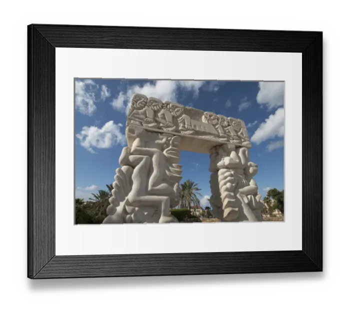 Framed Print : Israel, Jaffe, Gate of Faith stone sculpture by Daniel Kafri in Abrasha Summit Park Framed Print : Israel, Jaffe, Gate of Faith stone sculpture by Daniel Kafri in Abrasha Summit Park