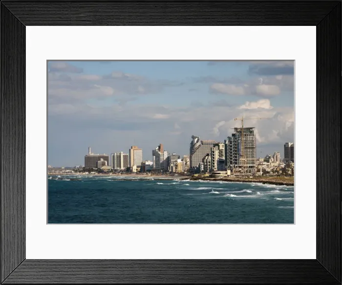 Framed Print : Israel, Jaffe, beachfront highrises of Tel Aviv taken from Summit Park Framed Print : Israel, Jaffe, beachfront highrises of Tel Aviv taken from Summit Park