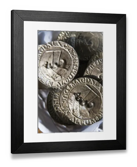 Framed Print : Replica ancient Roman coinage once circulated in Israel Framed Print : Replica ancient Roman coinage once circulated in Israel