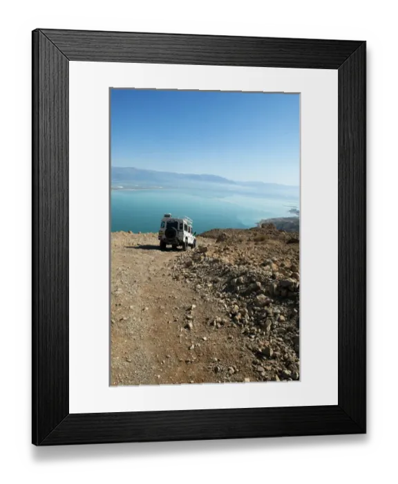 Framed Print : Israel, Judean Desert, Dead Sea. Off-road desert tours of Israels Judean Desert