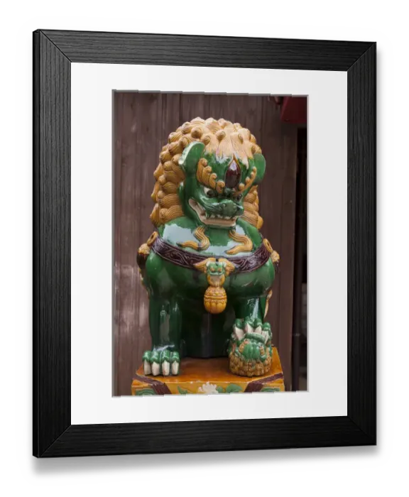 Framed Print : Shiisa, or Okinawan lion gods, are protective deities said to bring good luck Framed Print : Shiisa, or Okinawan lion gods, are protective deities said to bring good luck