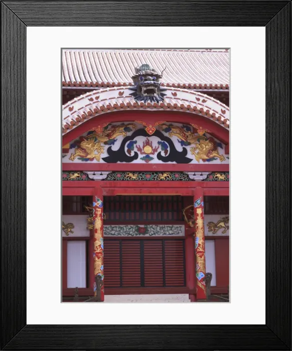 Framed Print : The recently reconstructed Shuri Castle, Naha, Okinawa, Japan is one of the island s