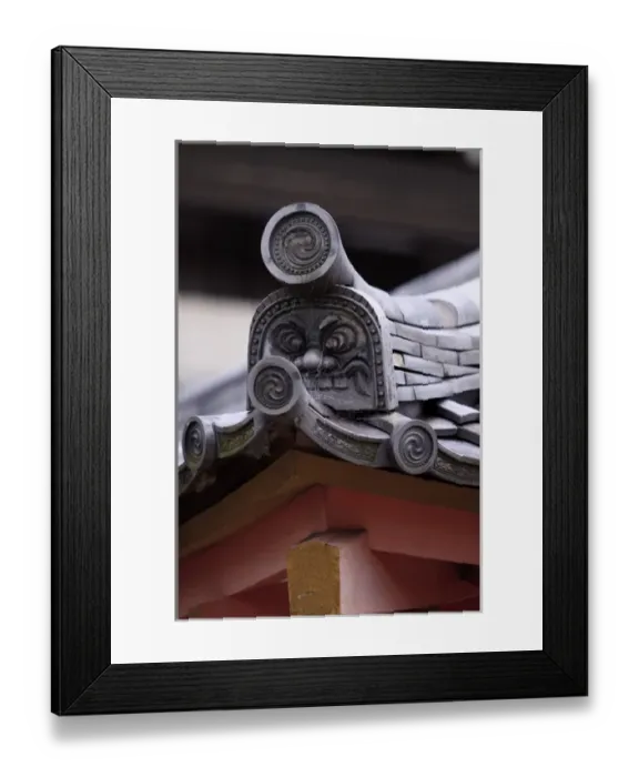 Framed Print : Intricate details in the construction of the main temple in the grounds of the Sanjuusangendo Framed Print : Intricate details in the construction of the main temple in the grounds of the Sanjuusangendo