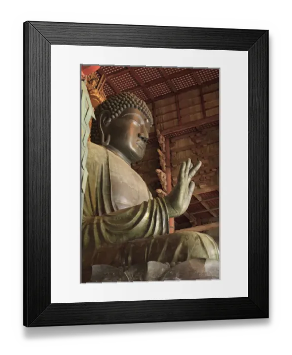 Framed Print : Daimonji Temple in Nara, Japan is home to the giant Buddha statue Daibutsu
