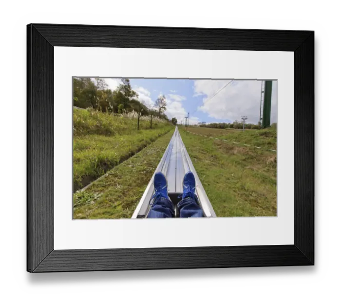 Framed Print : The summit of Mt Tenguyama is home to a high speed toboggan ride. Otaru, Hokkaido, Japan Framed Print : The summit of Mt Tenguyama is home to a high speed toboggan ride. Otaru, Hokkaido, Japan