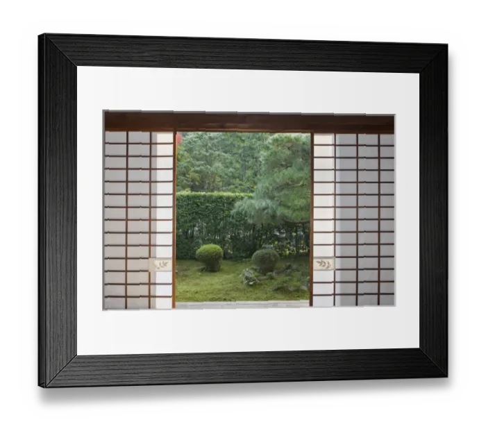 Framed Print : Japan, Kyoto, Sesshuji, Temple Window Framed Print : Japan, Kyoto, Sesshuji, Temple Window