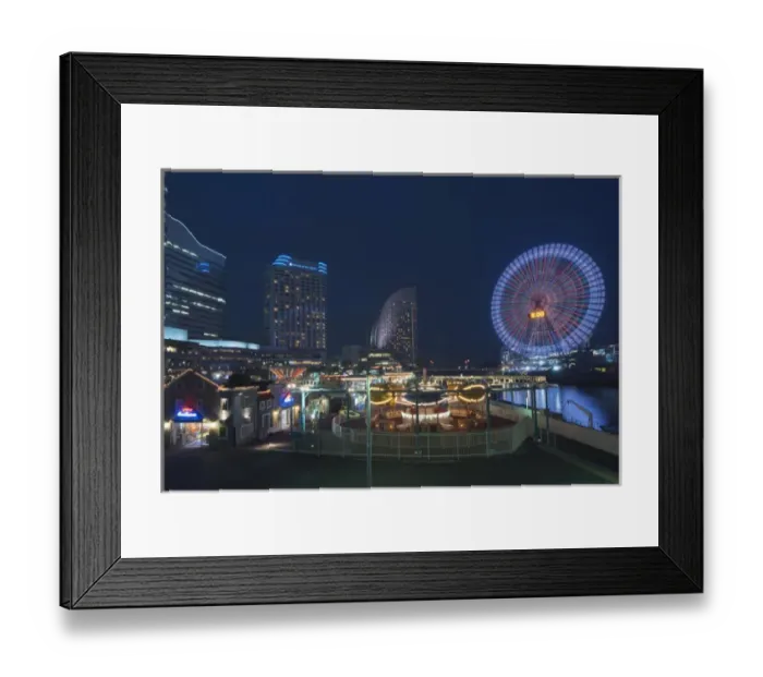 Framed Print : Japan, Yokohama, Minato Mirai at Twilight
