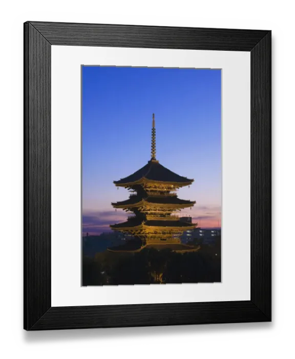Framed Print : Japan, Kyoto, To-ji Temple Pagoda at Twilight Framed Print : Japan, Kyoto, To-ji Temple Pagoda at Twilight