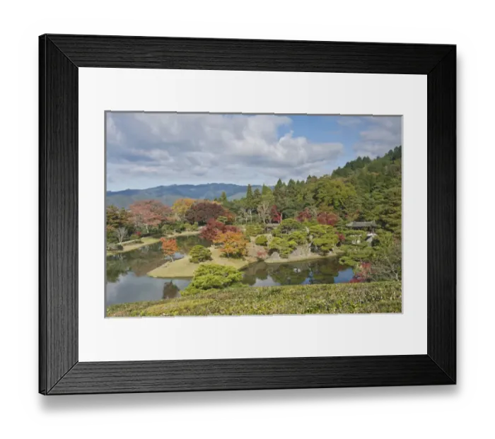 Framed Print : Japan, Kyoto, Shugakuin Imperial Villa Yokuryuichi Pond