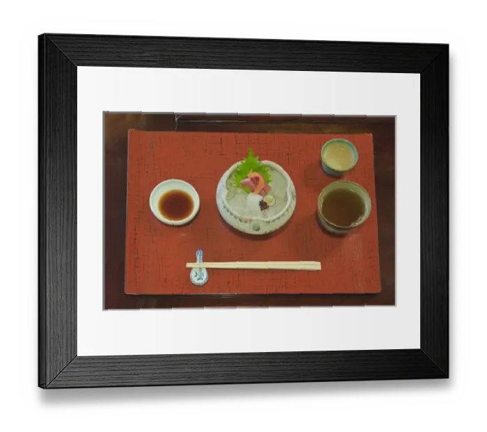 Framed Print : Japan, Tokyo, Sashimi Course at Traditional Japanese Restaurant Framed Print : Japan, Tokyo, Sashimi Course at Traditional Japanese Restaurant