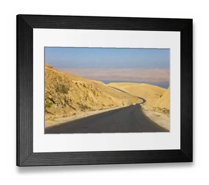 Framed Print : Road leading to the Dead Sea, Jordan Framed Print : Road leading to the Dead Sea, Jordan