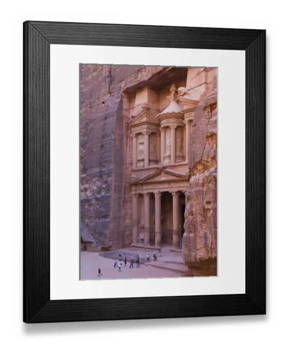 Framed Print : Facade of Treasury (Al Khazneh), Petra, Jordan (UNESCO World Heritage site) Framed Print : Facade of Treasury (Al Khazneh), Petra, Jordan (UNESCO World Heritage site)