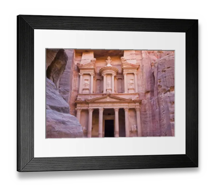 Framed Print : Facade of Treasury (Al Khazneh), Petra, Jordan (UNESCO World Heritage site) Framed Print : Facade of Treasury (Al Khazneh), Petra, Jordan (UNESCO World Heritage site)
