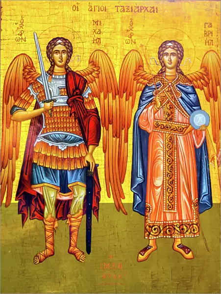 Saint Michael Angels Golden Icon Saint Georges Greek Orthodox Church Madaba Jordan
