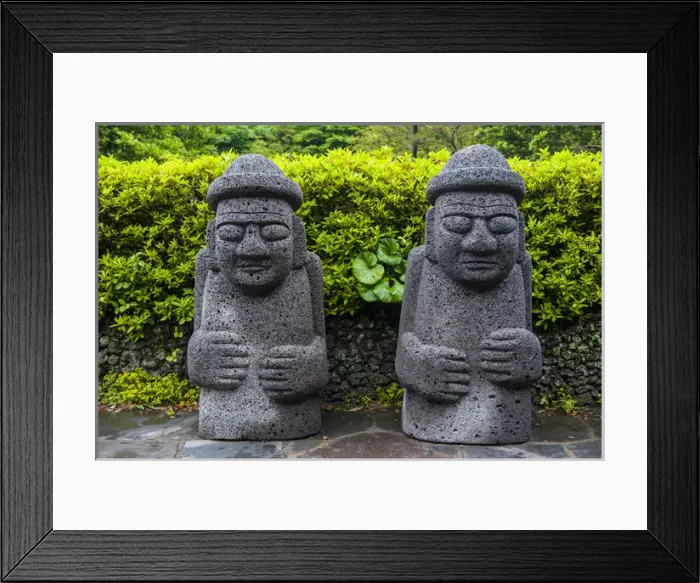 Framed Print : Basalt statues in Seogwipo in the Unesco world heritage sight the island of Jejudo Framed Print : Basalt statues in Seogwipo in the Unesco world heritage sight the island of Jejudo