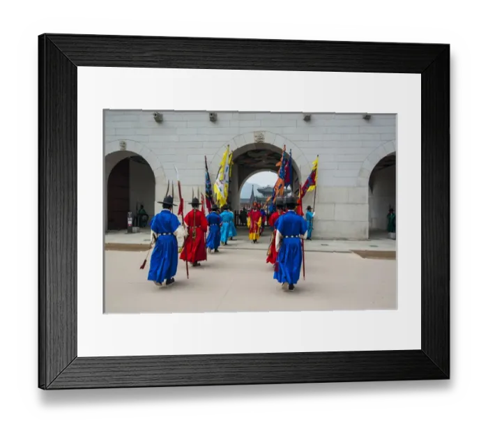 Framed Print : Ceremonial changing of the guard, Gyeongbokgung palace, Seoul, South Korea