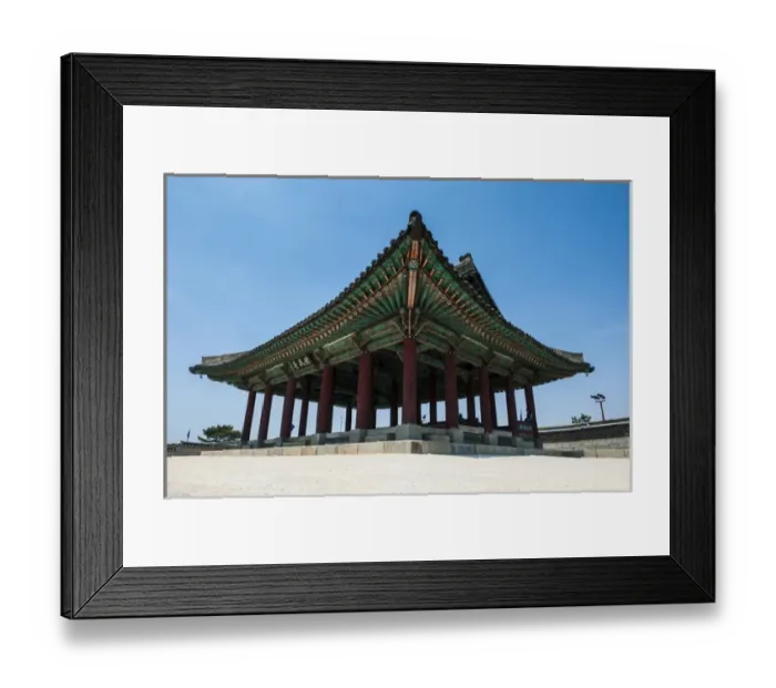 Framed Print : Pavillion in the Unesco world heritage sight the fortress of Suwon, South Korea