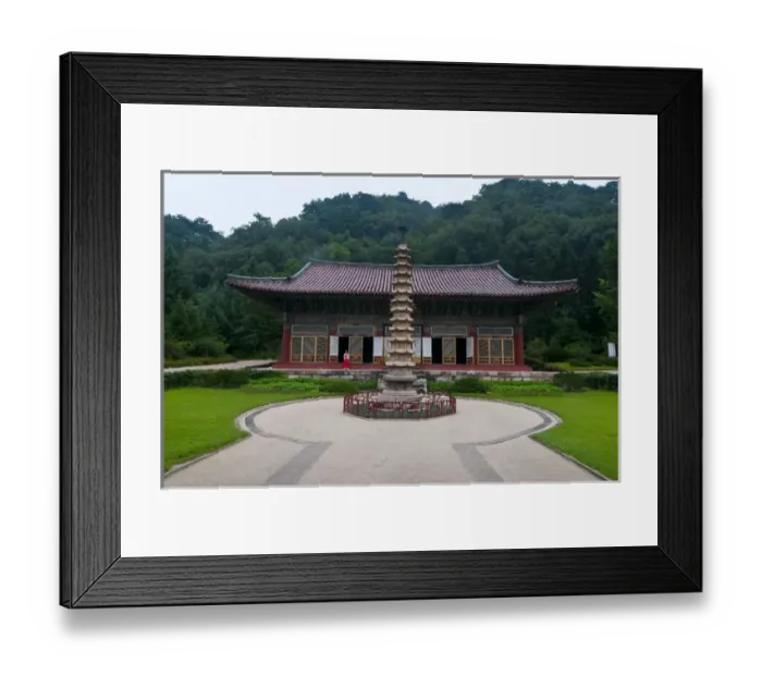 Framed Print : Buddhist Pohyon-temple, Mount Myohyang-san, North Korea