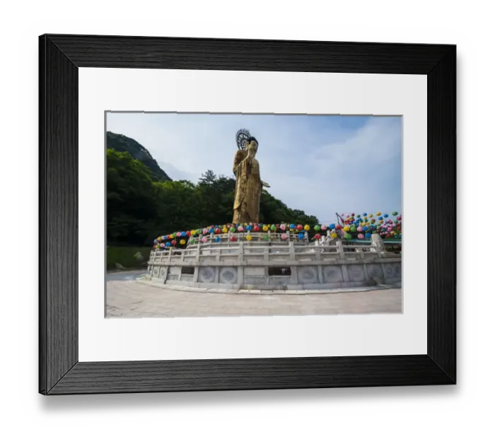 Framed Print : Golden Maitreya Statue, Beopjusa Temple Complex, South Korea Framed Print : Golden Maitreya Statue, Beopjusa Temple Complex, South Korea