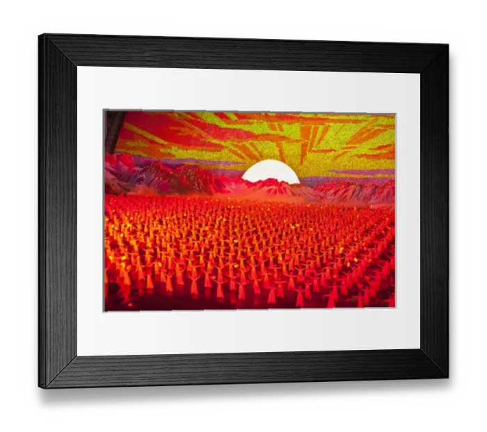 Framed Print : Dancers and Acorbats at Arirang, the mass games of North Korea