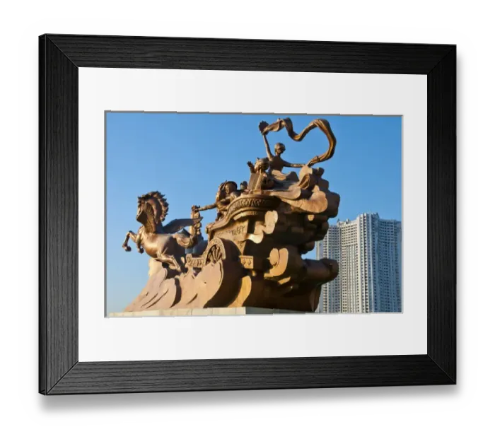 Framed Print : Horsestatue before the ChildrenA's palace, Pyongyang, North Korea Framed Print : Horsestatue before the ChildrenA's palace, Pyongyang, North Korea
