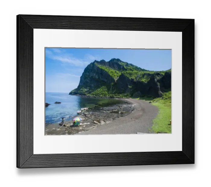 Framed Print : Ilchulbong tuff cone, Sunrise Peak, Unesco world heritage sight the island of Jejudo Framed Print : Ilchulbong tuff cone, Sunrise Peak, Unesco world heritage sight the island of Jejudo