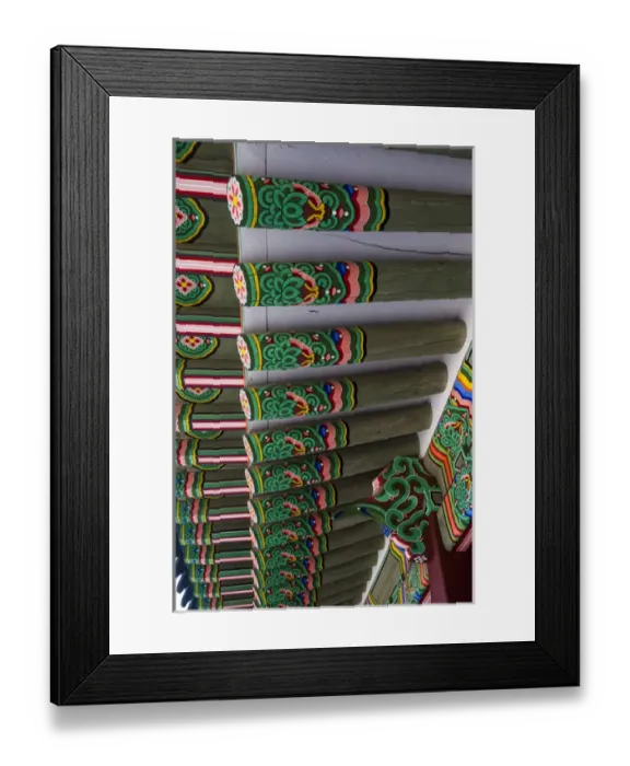 Framed Print : Wooden roof, Hwaseong Haenggung palace in the Unesco world heritage sight the fortress of Suwon Framed Print : Wooden roof, Hwaseong Haenggung palace in the Unesco world heritage sight the fortress of Suwon