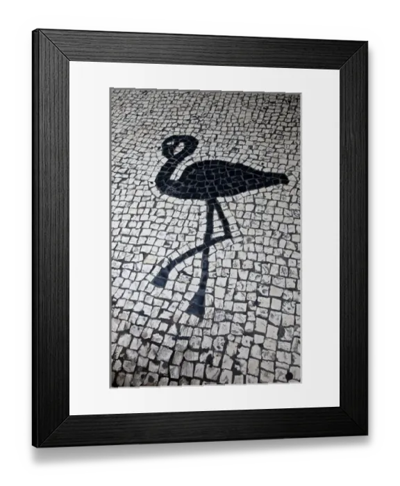 Framed Print : Asia, China, Macau. Portuguese tile designs in the streets near the Senate Square