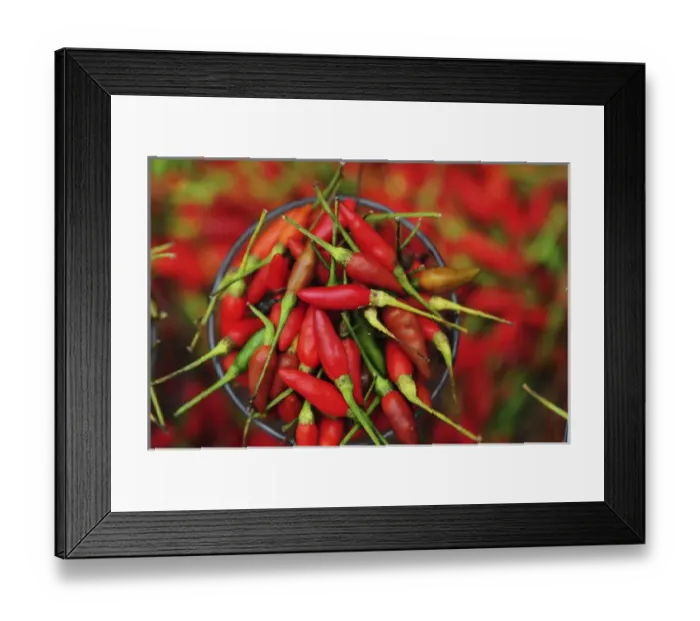 Framed Print : Malaysia, Borneo, Semporna, red chili