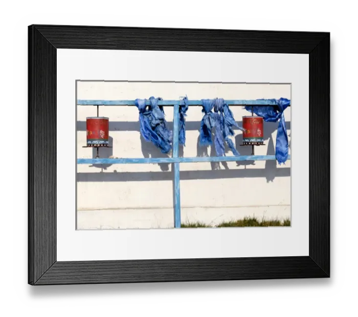 Framed Print : Asia, Western Mongolia. Stupa, religious marker found at the top of mountains and in high places