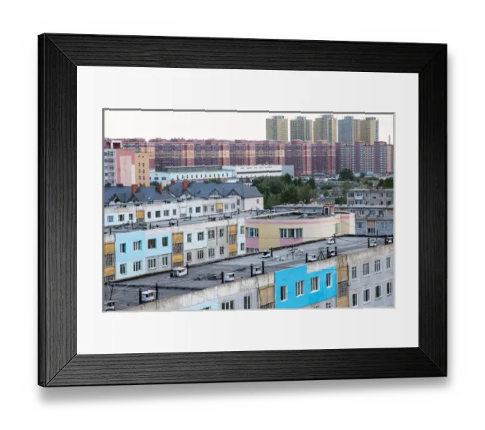 Framed Print : Asia, Mongolia, Ulaanbaatar, apartment living in center city Framed Print : Asia, Mongolia, Ulaanbaatar, apartment living in center city