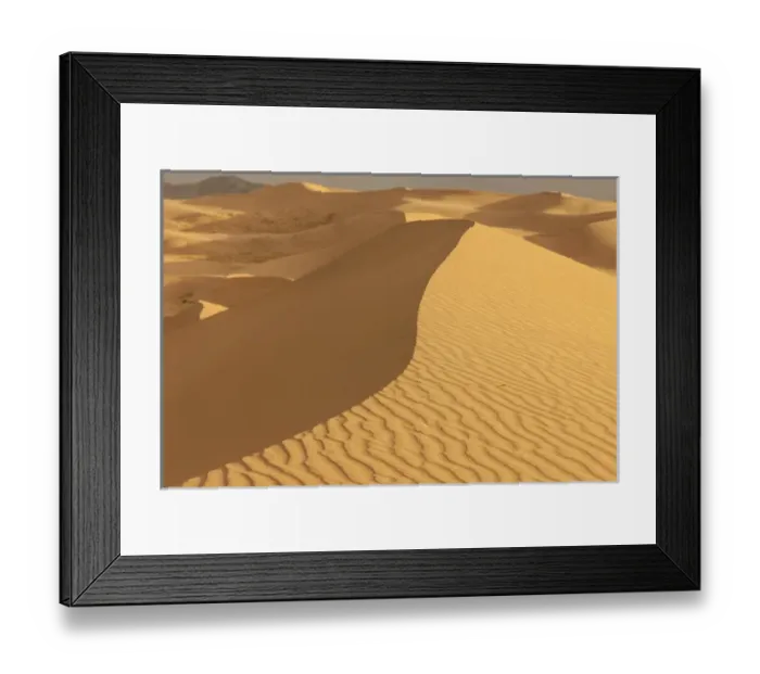 Framed Print : Sand Dunes at Sunset. Gobi Desert. Mongolia