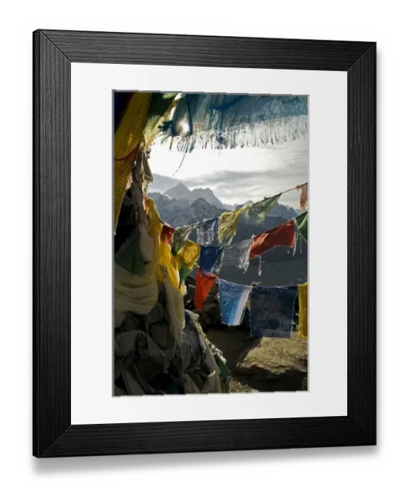 Framed Print : Nepal, Gokyo Ri. Prayer flags on the summit of Gokyo Ri in the Everest region of Framed Print : Nepal, Gokyo Ri. Prayer flags on the summit of Gokyo Ri in the Everest region of