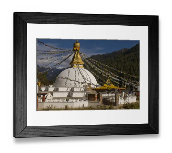 Framed Print : Dhodina Chorten is modeled on the stupa of Boudhanath. near Thimpu, Bhutan Framed Print : Dhodina Chorten is modeled on the stupa of Boudhanath. near Thimpu, Bhutan