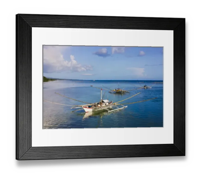 Framed Print : Fishing boat in the water, Bohol Island, Philippines Framed Print : Fishing boat in the water, Bohol Island, Philippines