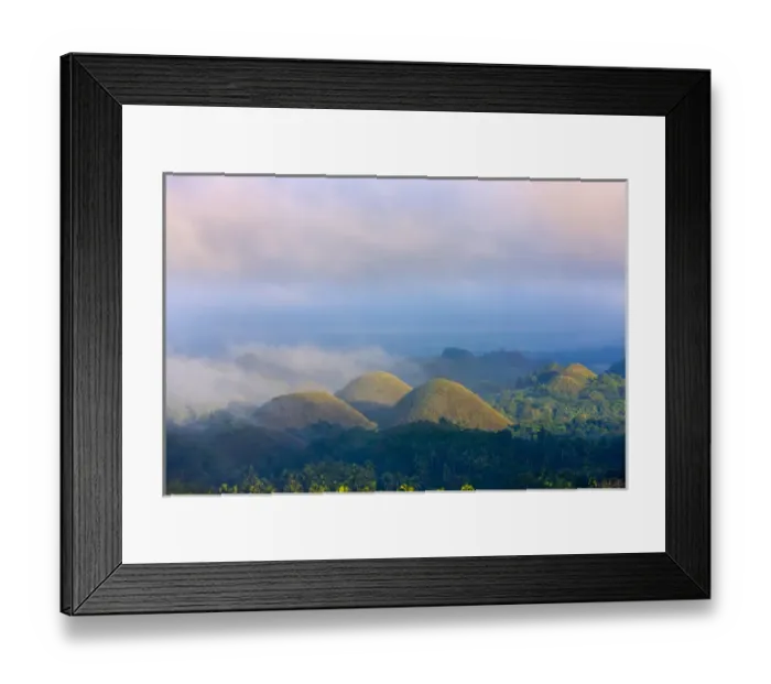 Framed Print : Chocolate Hills in morning mist, Bohol Island, Philippines Framed Print : Chocolate Hills in morning mist, Bohol Island, Philippines