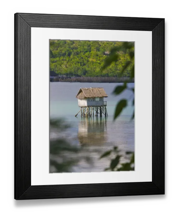 Framed Print : A small fishing house in the water, Bohol Island, Philippines Framed Print : A small fishing house in the water, Bohol Island, Philippines