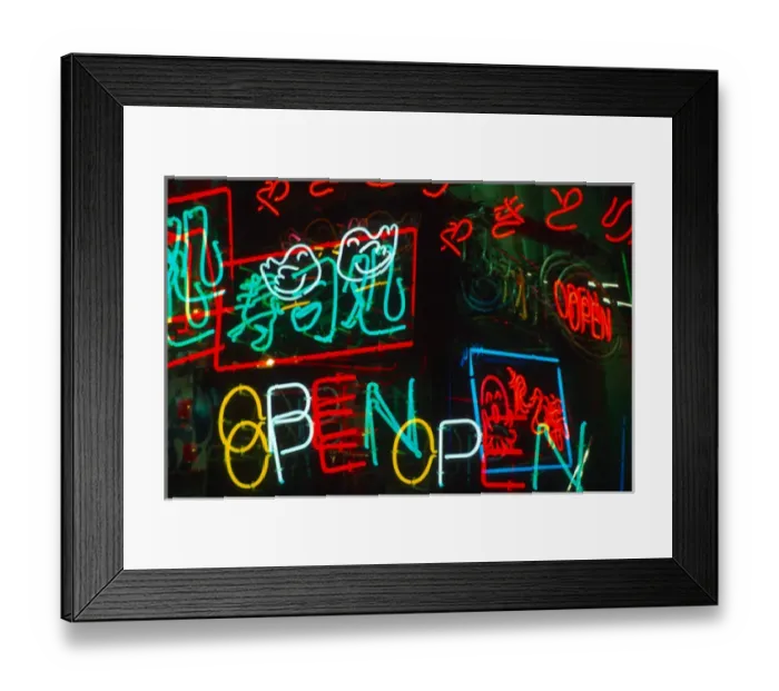 Framed Print : Asia, Japan, Osaka. Neon signs for sale in Dotombori District market Framed Print : Asia, Japan, Osaka. Neon signs for sale in Dotombori District market