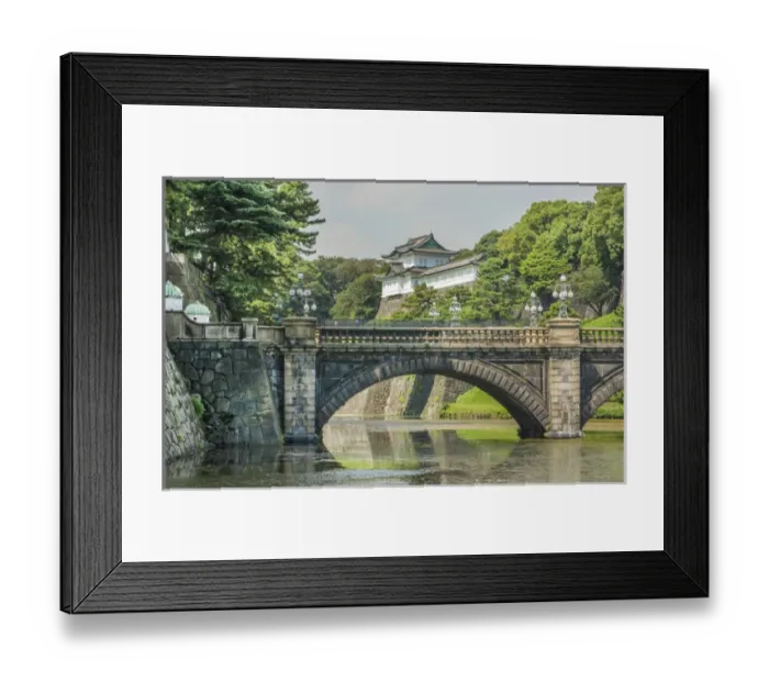 Framed Print : Tokyo Japan traditional Imperial Gardens in downtown city of traditional history Framed Print : Tokyo Japan traditional Imperial Gardens in downtown city of traditional history