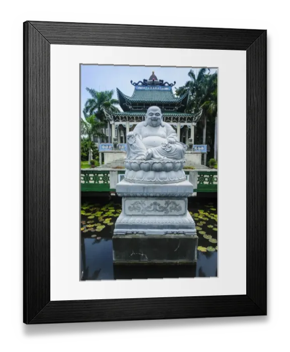 Framed Print : Buddhist statue before the Taoist temple in Davao, Mindanao, Philippines Framed Print : Buddhist statue before the Taoist temple in Davao, Mindanao, Philippines