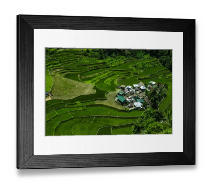 Framed Print : Bangaan in the rice terraces of Banaue, Northern Luzon, Philippines