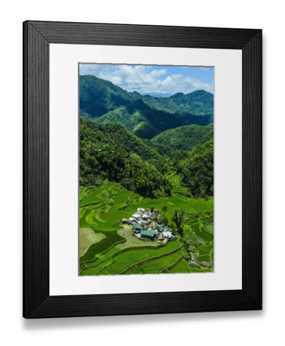 Framed Print : Bangaan in the rice terraces of Banaue, Northern Luzon, Philippines Framed Print : Bangaan in the rice terraces of Banaue, Northern Luzon, Philippines