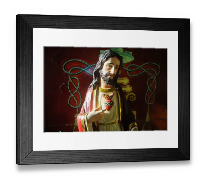Framed Print : Jesus statue of the interior of the Unesco world heritage sight the church of Santa Maria