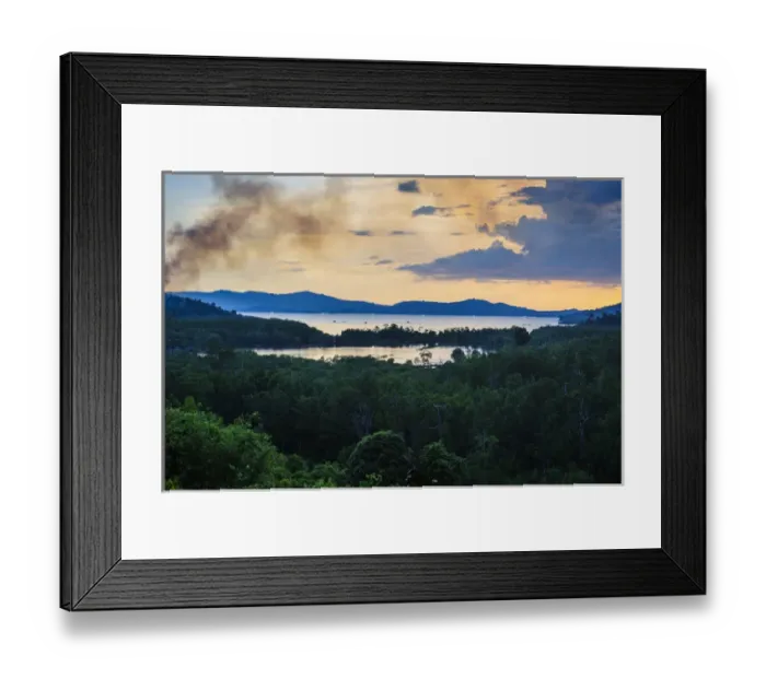 Framed Print : Evening shot from the lakes around the Puerto Princessa underground river, Palawan