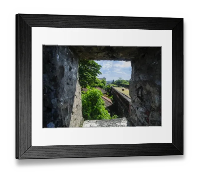 Framed Print : View through the old watchtower Baluarte de San Diego, Intramuros, Manila, Luzon