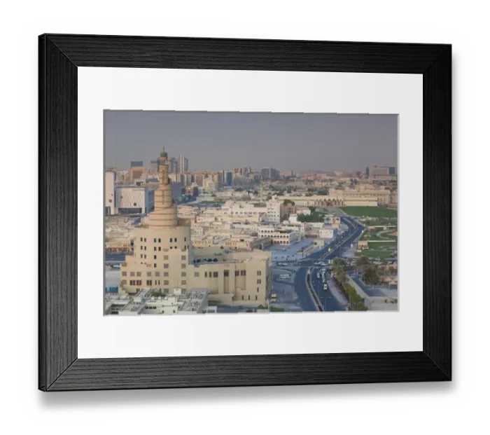 Framed Print : Qatar, Doha, FANAR, Qatar Islamic Cultural Center, elevated view, morning Framed Print : Qatar, Doha, FANAR, Qatar Islamic Cultural Center, elevated view, morning