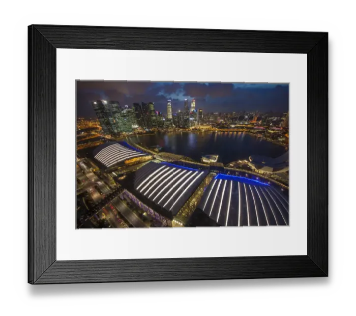 Framed Print : Singapore. Downtown overview at night. Credit as: Jim Zuckerman / Jaynes Gallery / DanitaDelimont Framed Print : Singapore. Downtown overview at night. Credit as: Jim Zuckerman / Jaynes Gallery / DanitaDelimont