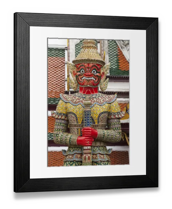 Framed Print : Thailand, Bangkok. giant demon Suryapop guards the eastern entrance of Emerald Buddha Framed Print : Thailand, Bangkok. giant demon Suryapop guards the eastern entrance of Emerald Buddha